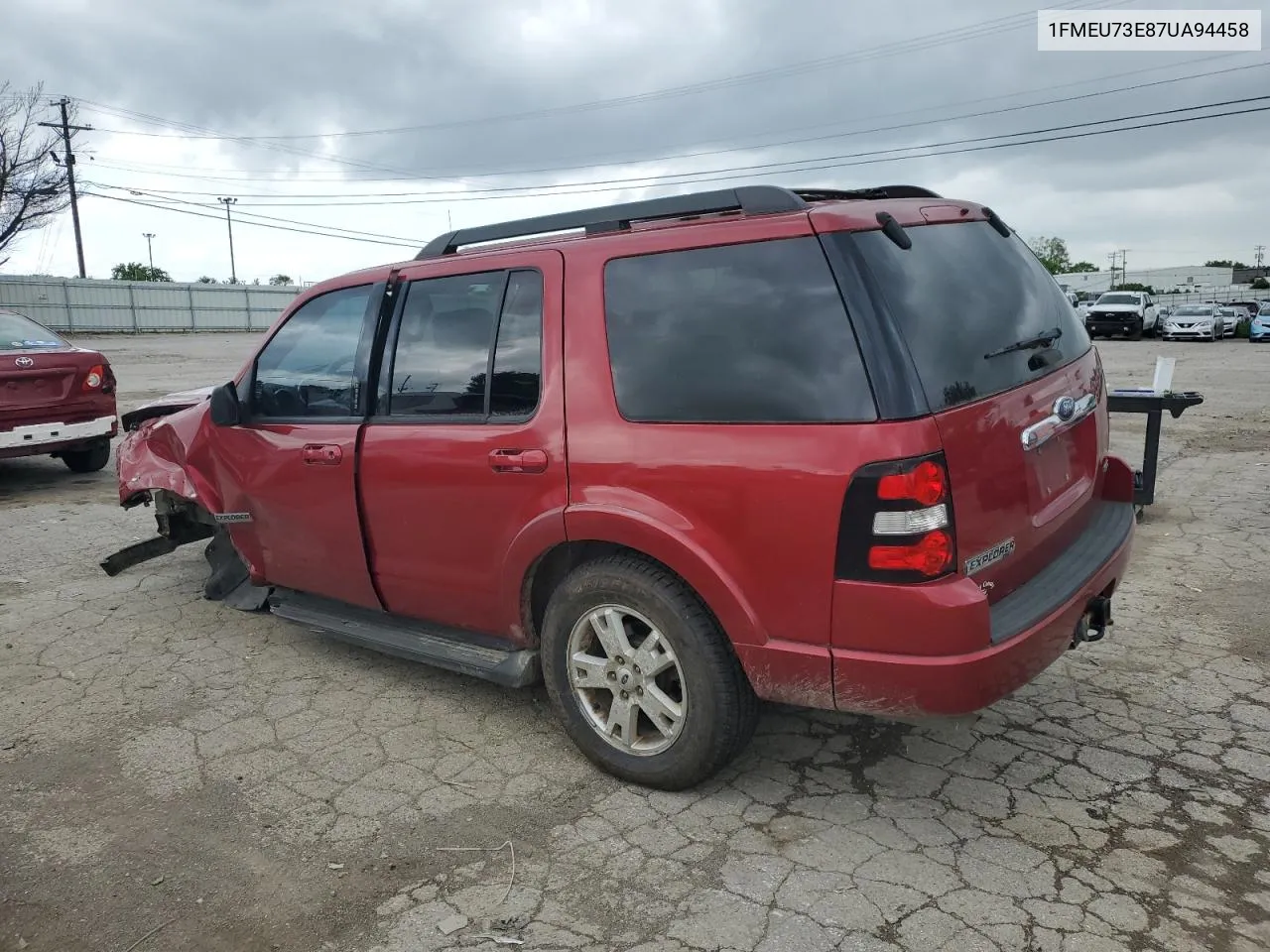 2007 Ford Explorer Xlt VIN: 1FMEU73E87UA94458 Lot: 54310354