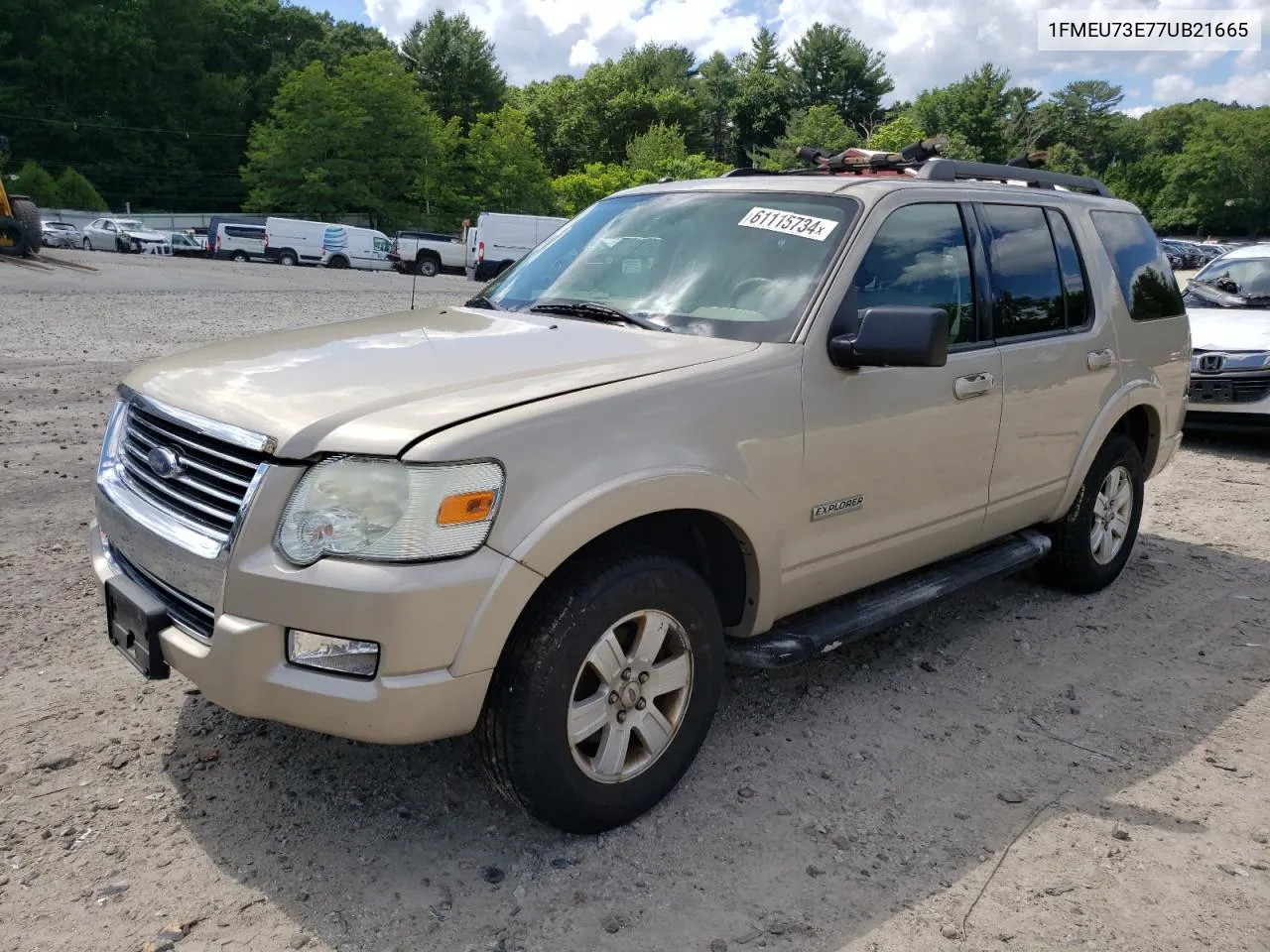 2007 Ford Explorer Xlt VIN: 1FMEU73E77UB21665 Lot: 61115734