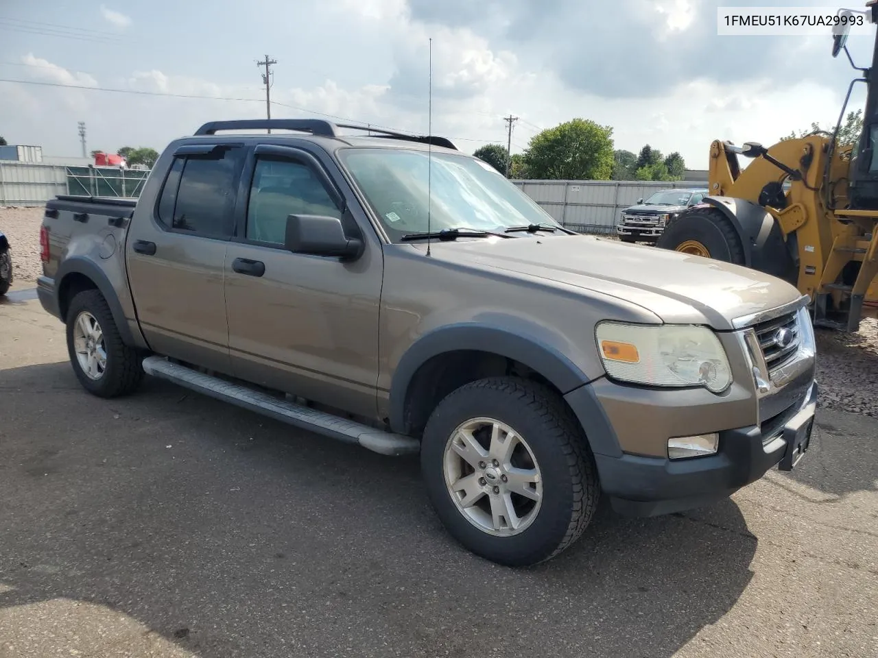 1FMEU51K67UA29993 2007 Ford Explorer Sport Trac Xlt