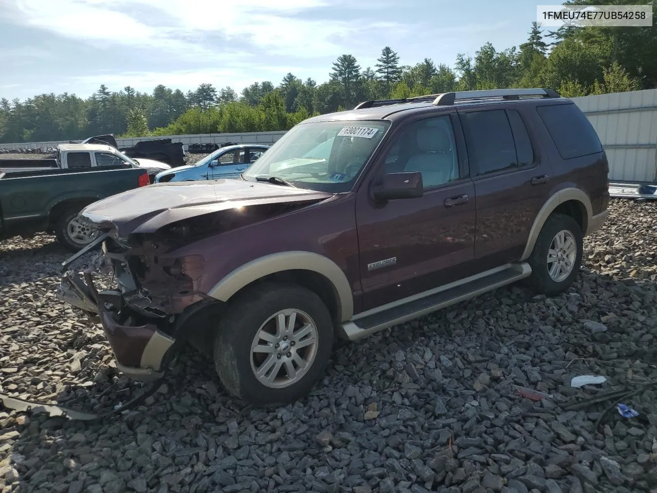 1FMEU74E77UB54258 2007 Ford Explorer Eddie Bauer