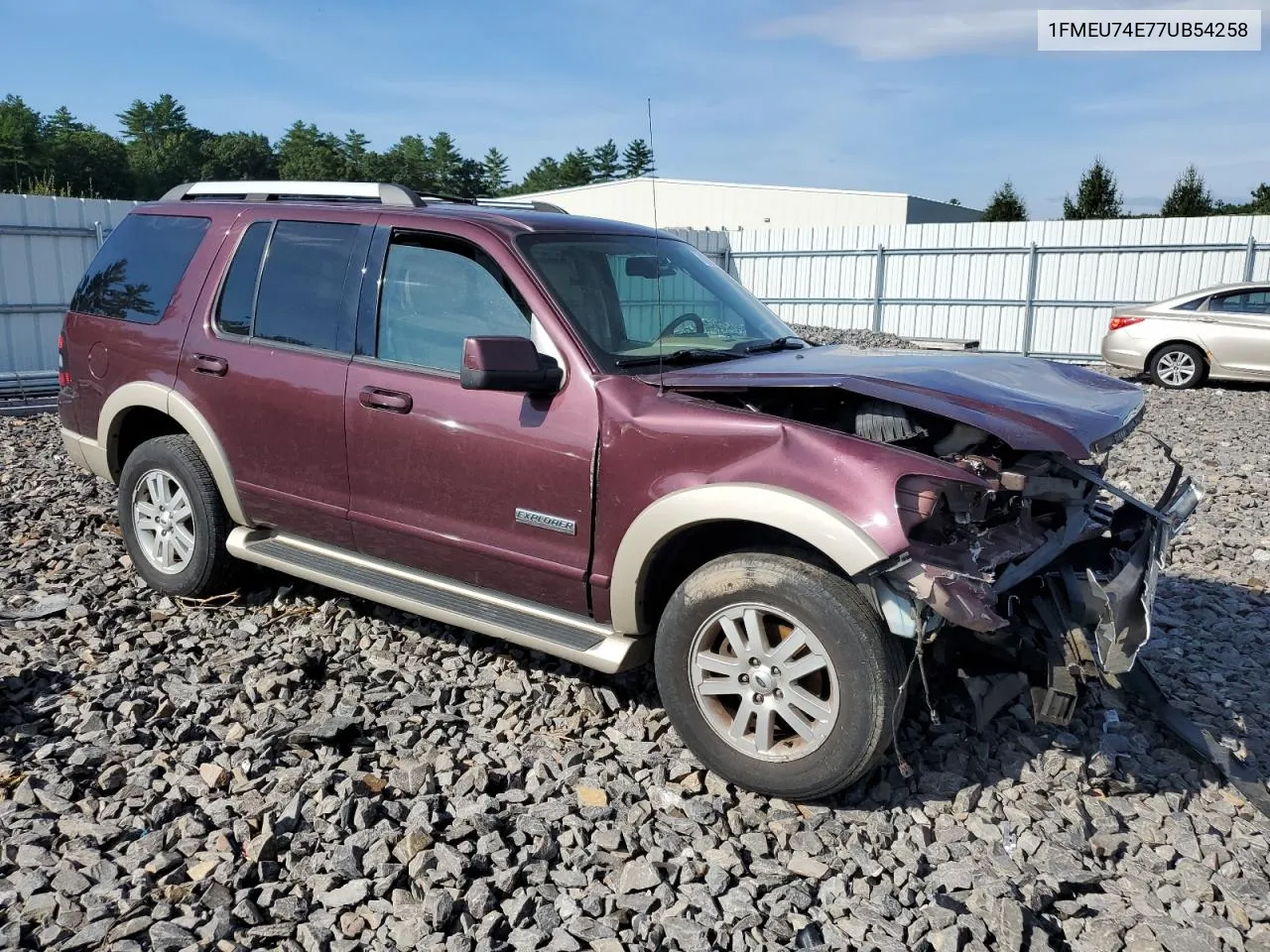 1FMEU74E77UB54258 2007 Ford Explorer Eddie Bauer