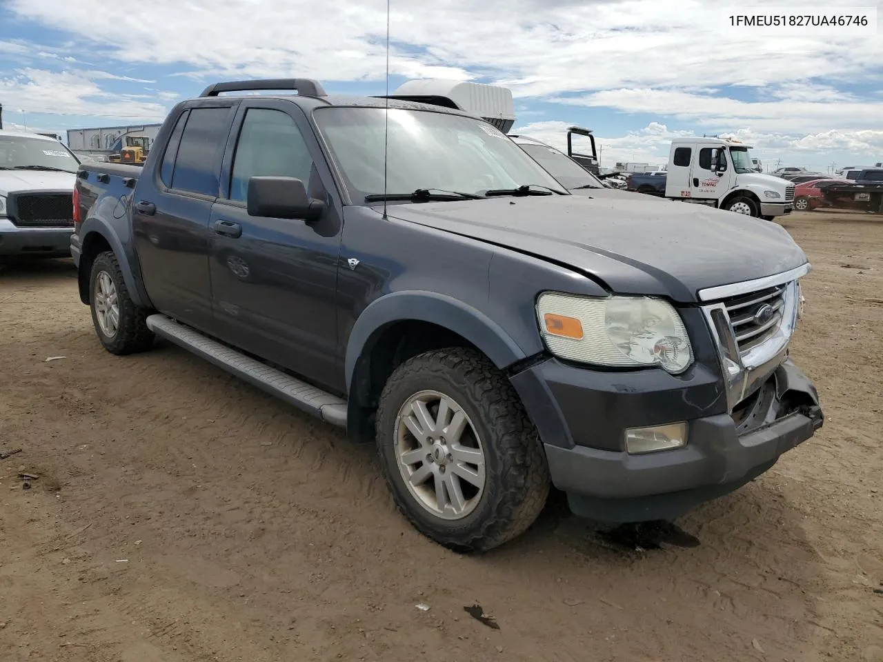 2007 Ford Explorer Sport Trac Xlt VIN: 1FMEU51827UA46746 Lot: 70930394