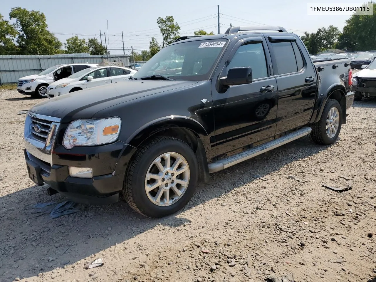 1FMEU53867UB01115 2007 Ford Explorer Sport Trac Limited