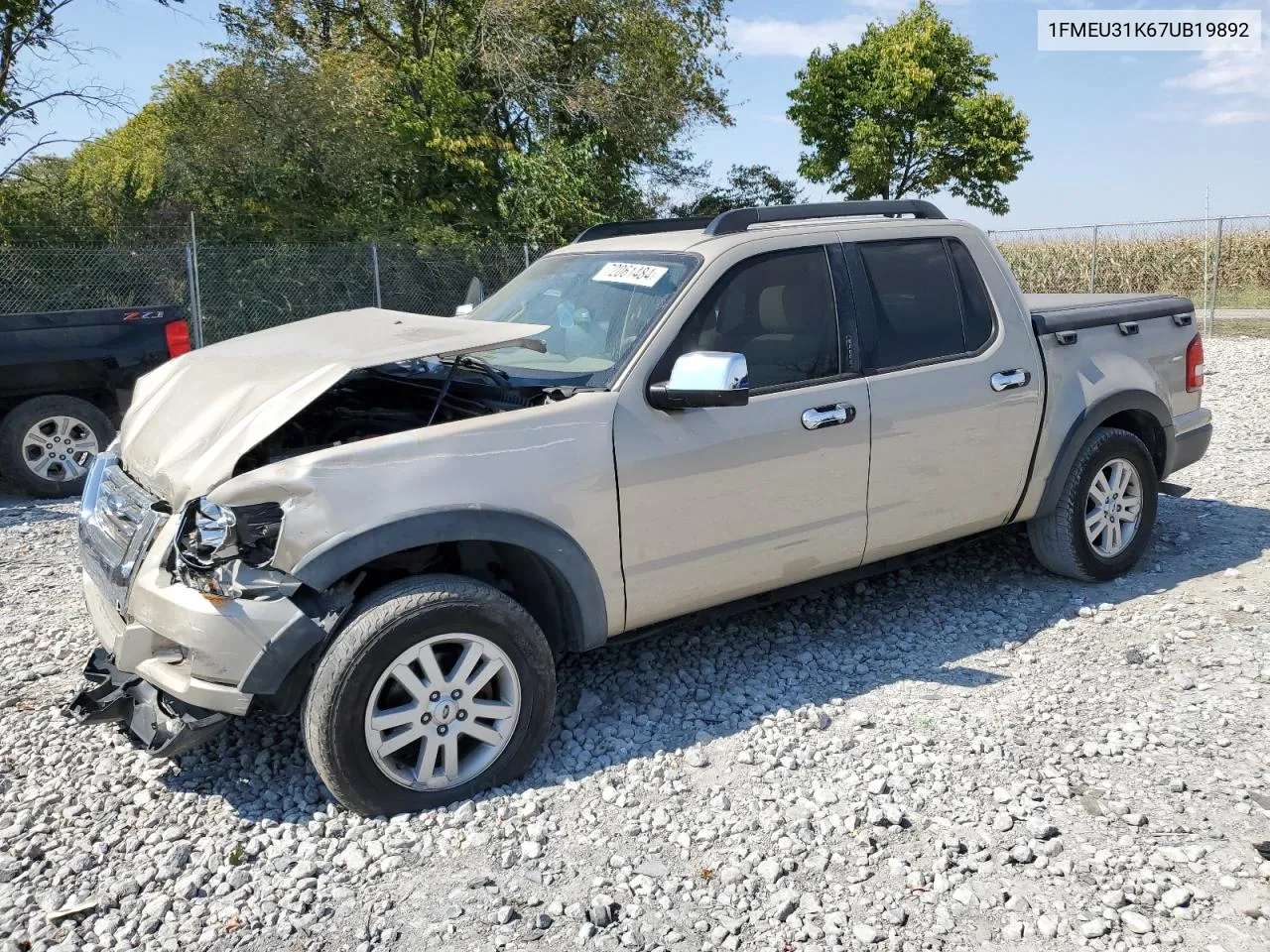 2007 Ford Explorer Sport Trac Xlt VIN: 1FMEU31K67UB19892 Lot: 72061484