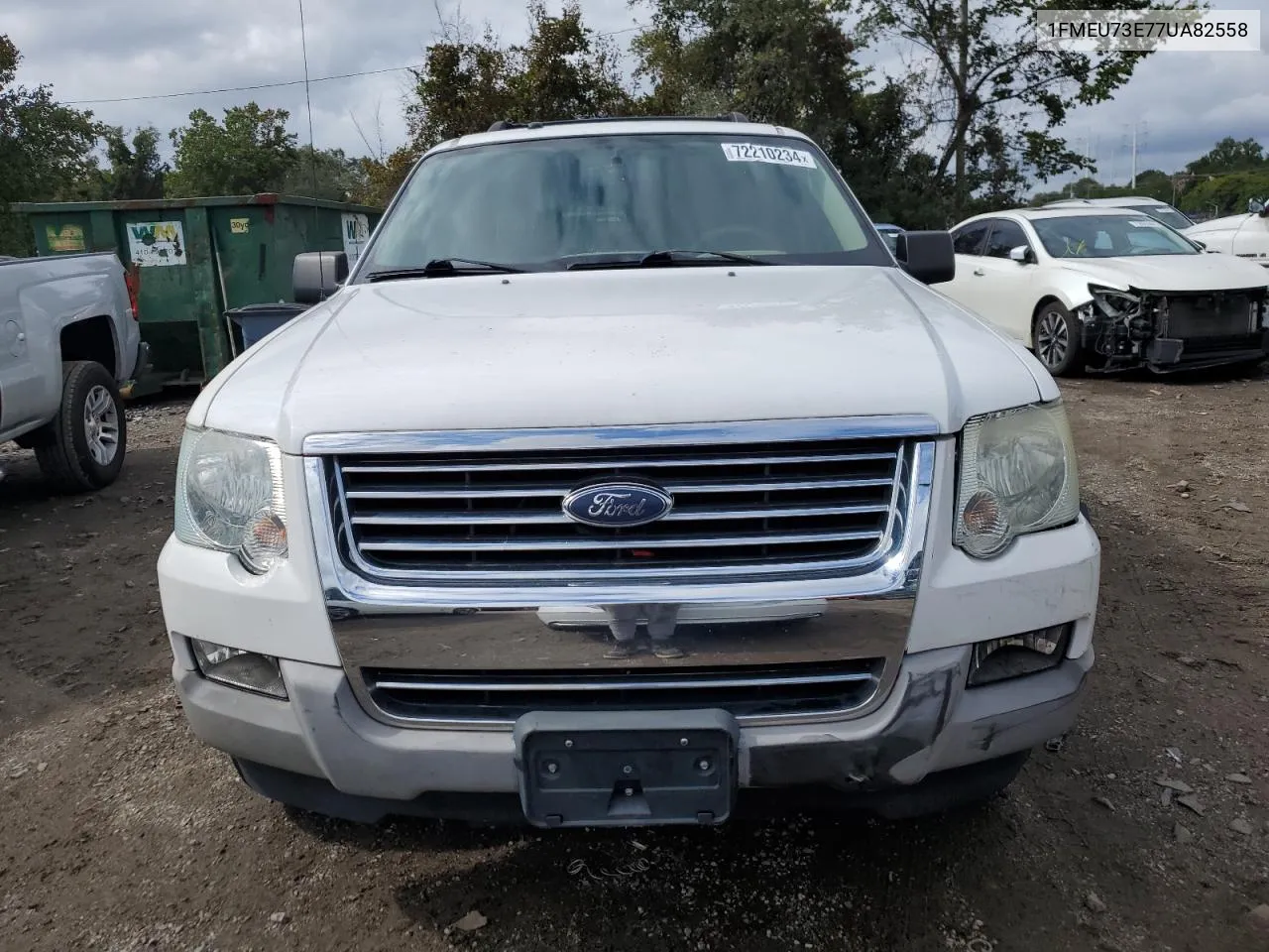 2007 Ford Explorer Xlt VIN: 1FMEU73E77UA82558 Lot: 72210234