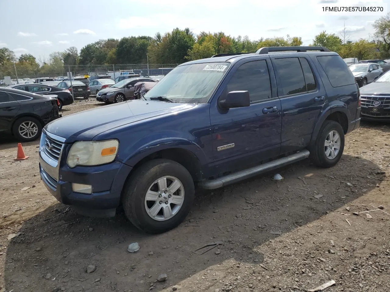 2007 Ford Explorer Xlt VIN: 1FMEU73E57UB45270 Lot: 72600784