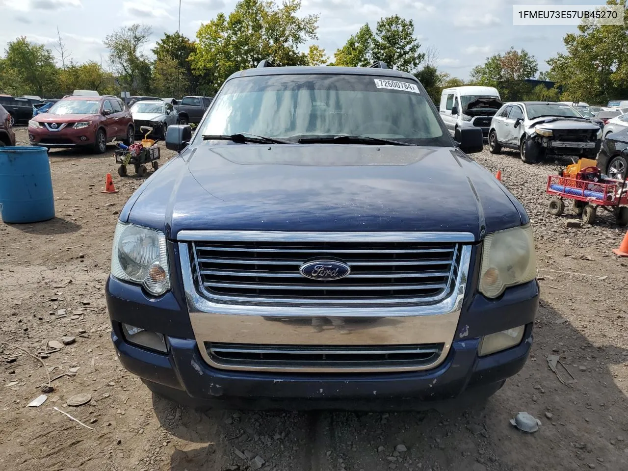 2007 Ford Explorer Xlt VIN: 1FMEU73E57UB45270 Lot: 72600784