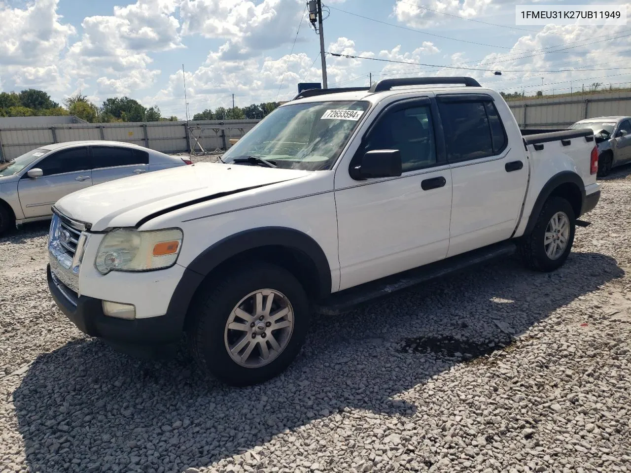 2007 Ford Explorer Sport Trac Xlt VIN: 1FMEU31K27UB11949 Lot: 72653594