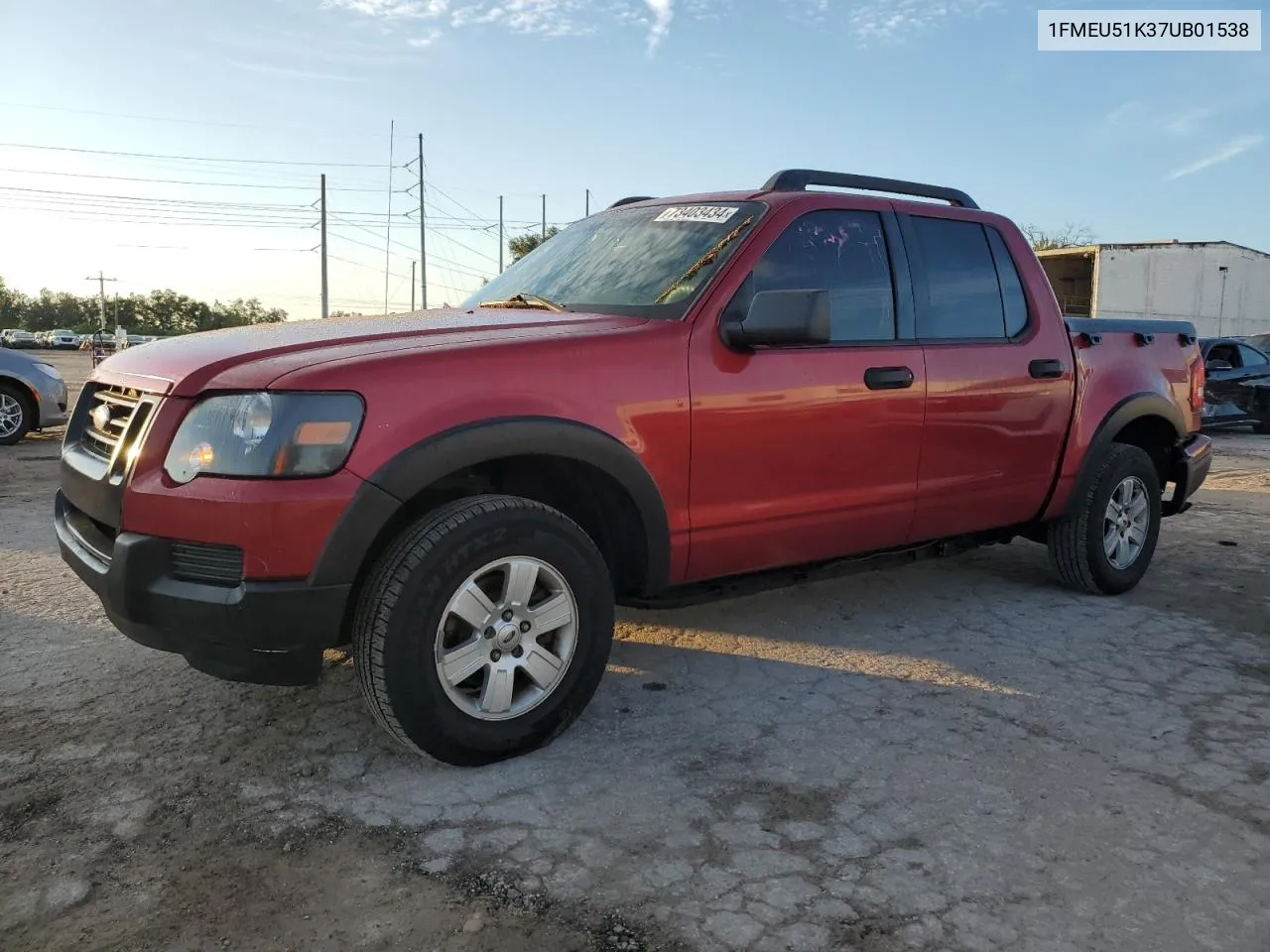 2007 Ford Explorer Sport Trac Xlt VIN: 1FMEU51K37UB01538 Lot: 73403434