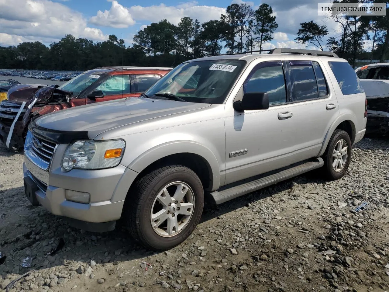 2007 Ford Explorer Xlt VIN: 1FMEU63E37UB67407 Lot: 74331074