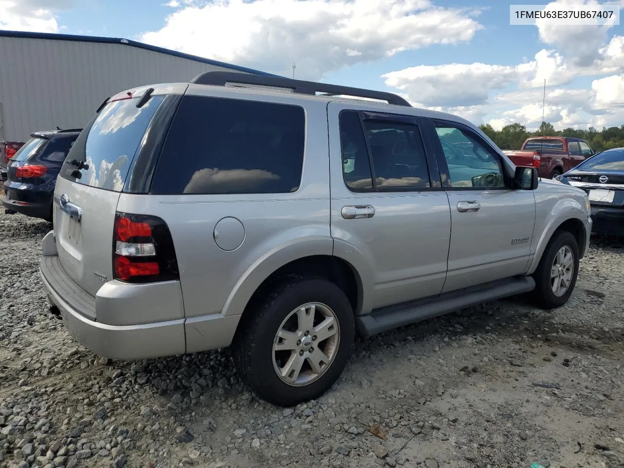 2007 Ford Explorer Xlt VIN: 1FMEU63E37UB67407 Lot: 74331074