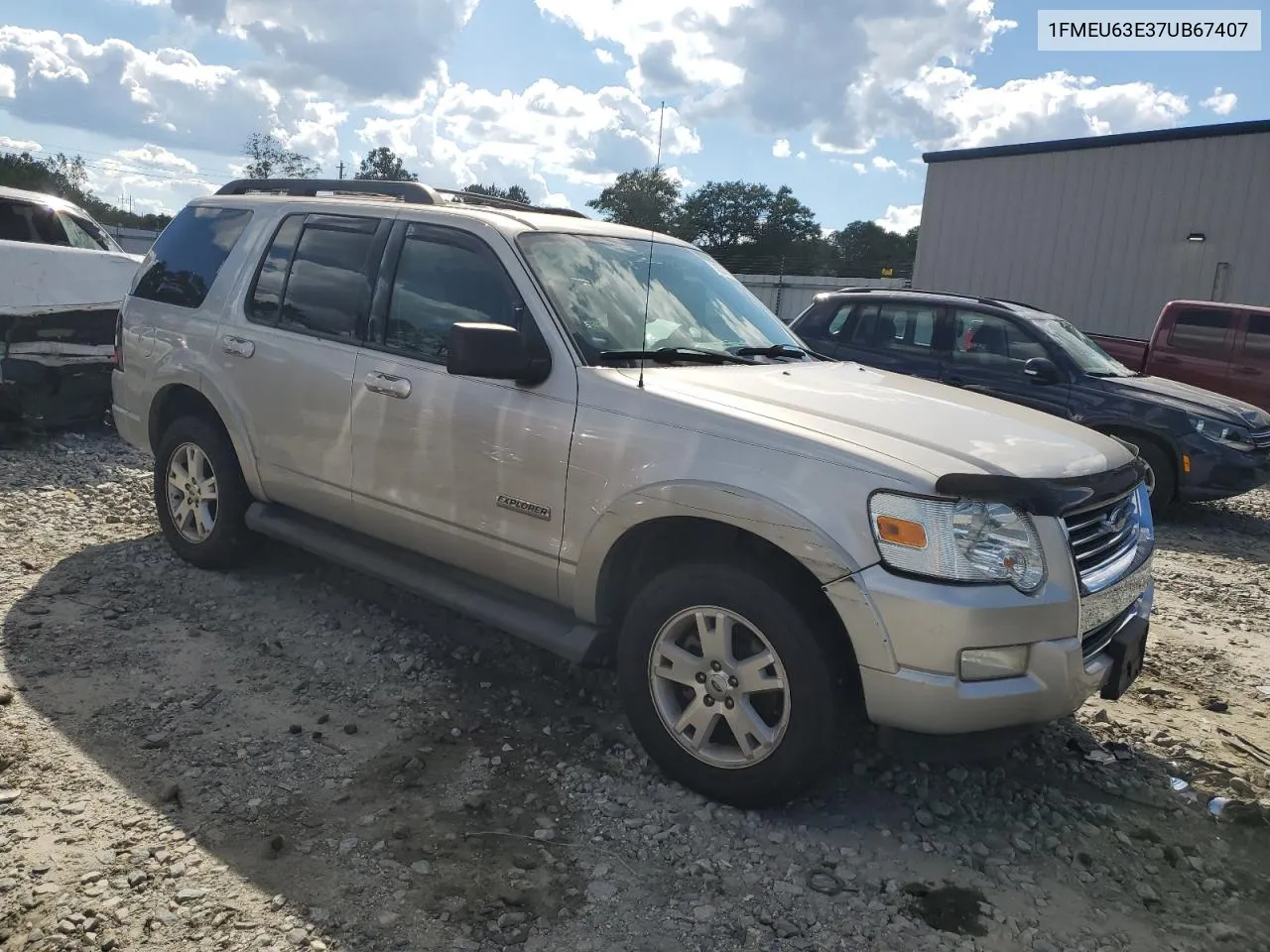 2007 Ford Explorer Xlt VIN: 1FMEU63E37UB67407 Lot: 74331074