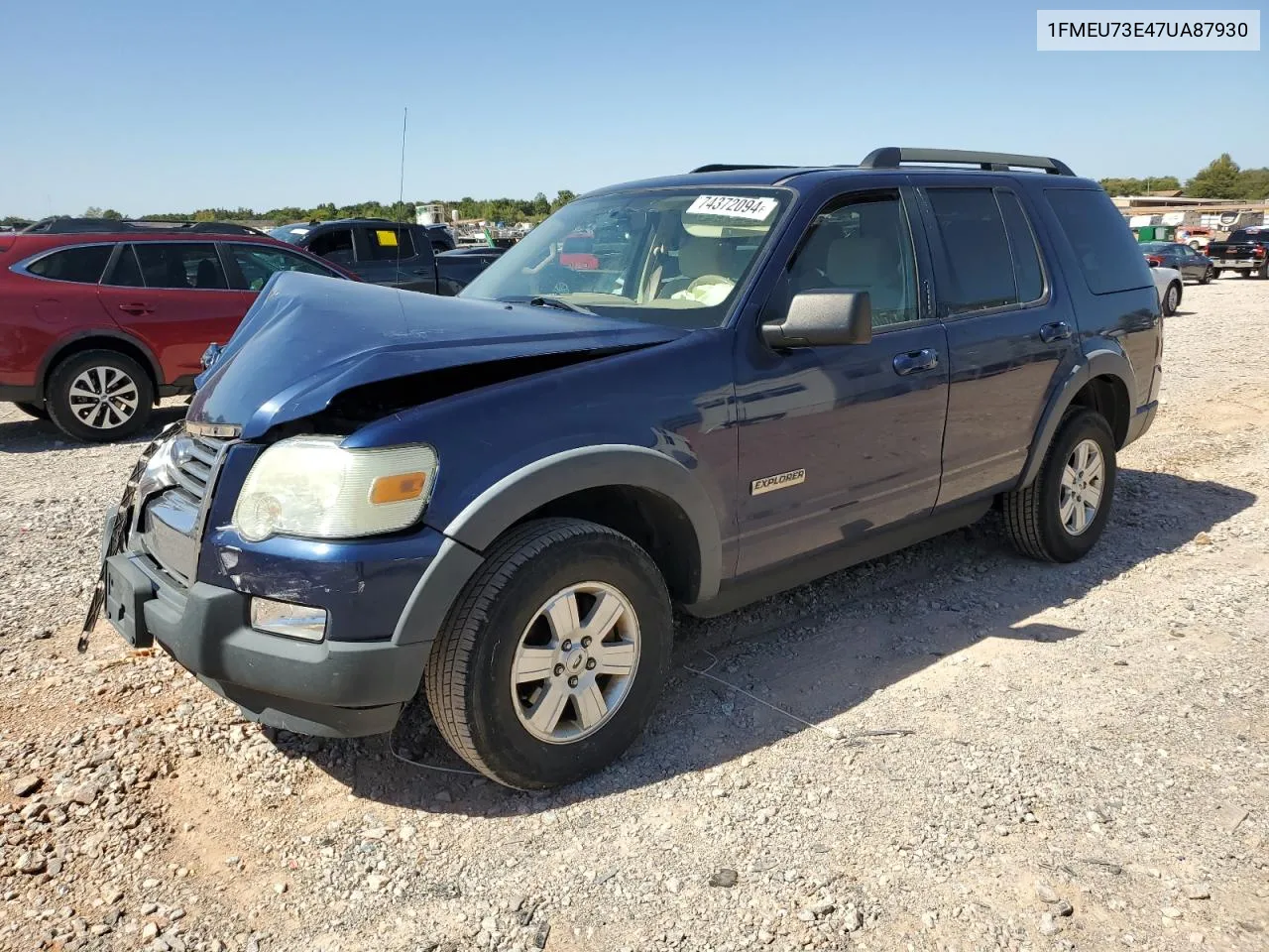 2007 Ford Explorer Xlt VIN: 1FMEU73E47UA87930 Lot: 74372094