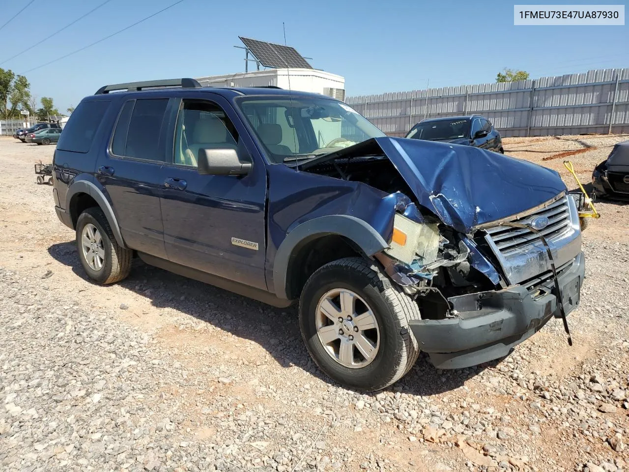 2007 Ford Explorer Xlt VIN: 1FMEU73E47UA87930 Lot: 74372094