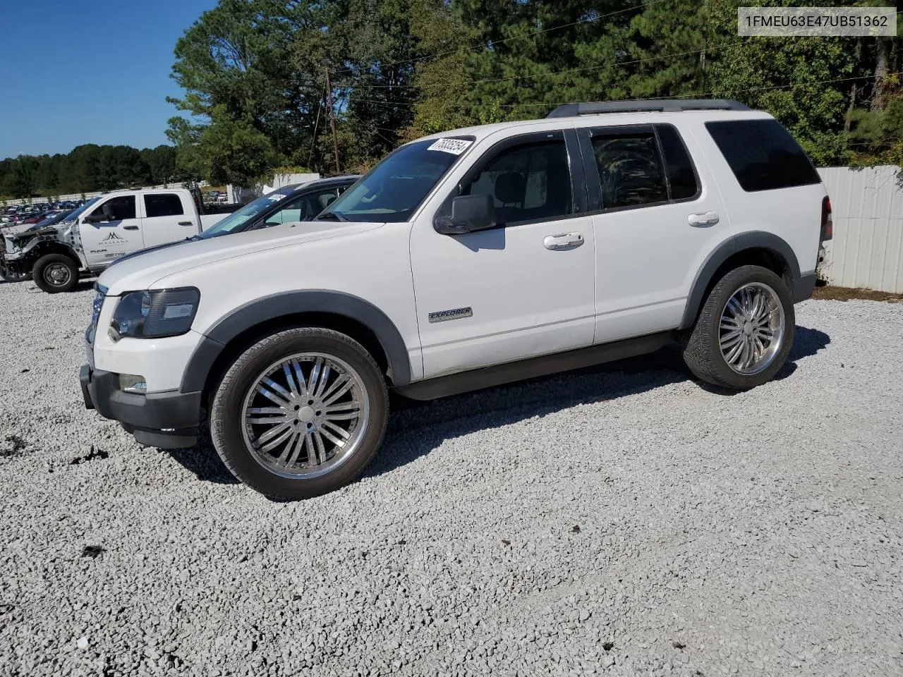 2007 Ford Explorer Xlt VIN: 1FMEU63E47UB51362 Lot: 75335254