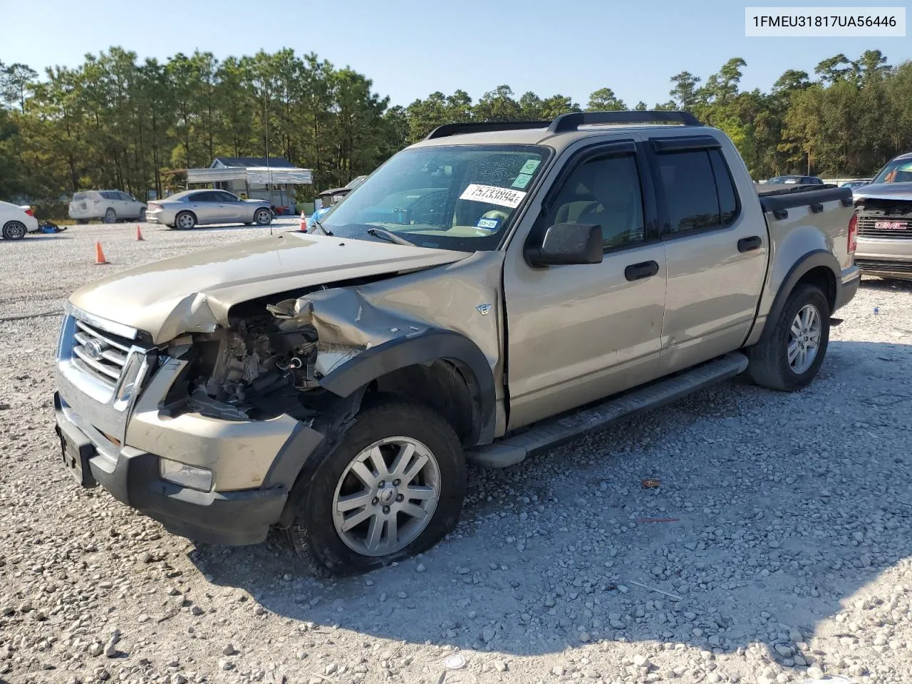 2007 Ford Explorer Sport Trac Xlt VIN: 1FMEU31817UA56446 Lot: 75733894