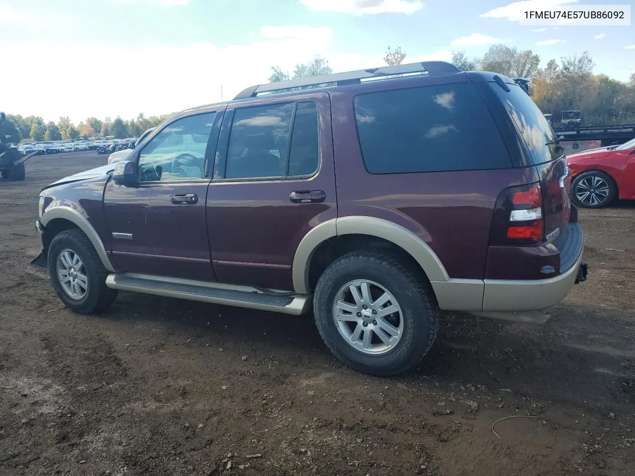 2007 Ford Explorer Eddie Bauer VIN: 1FMEU74E57UB86092 Lot: 76654434