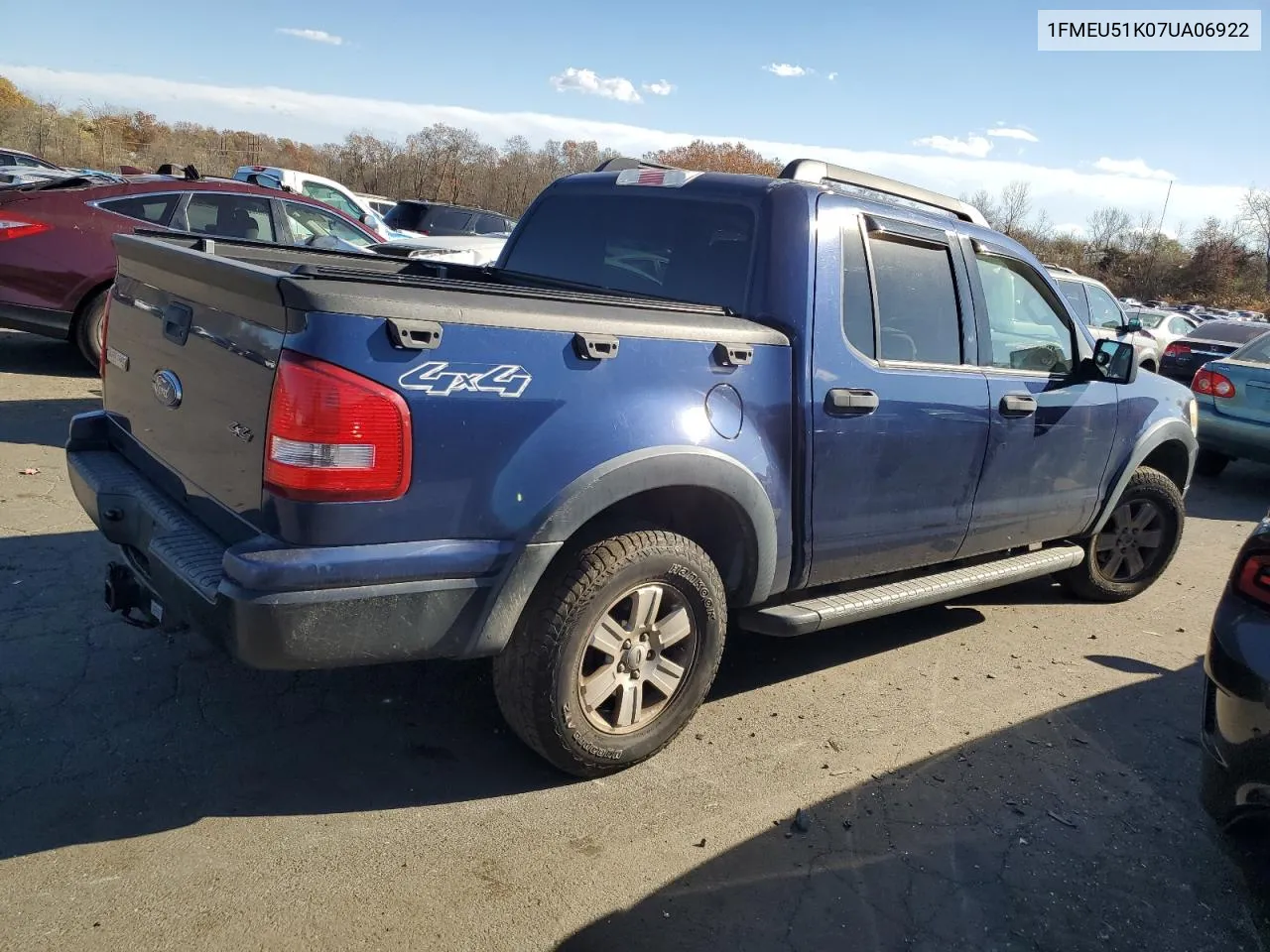 2007 Ford Explorer Sport Trac Xlt VIN: 1FMEU51K07UA06922 Lot: 78043604