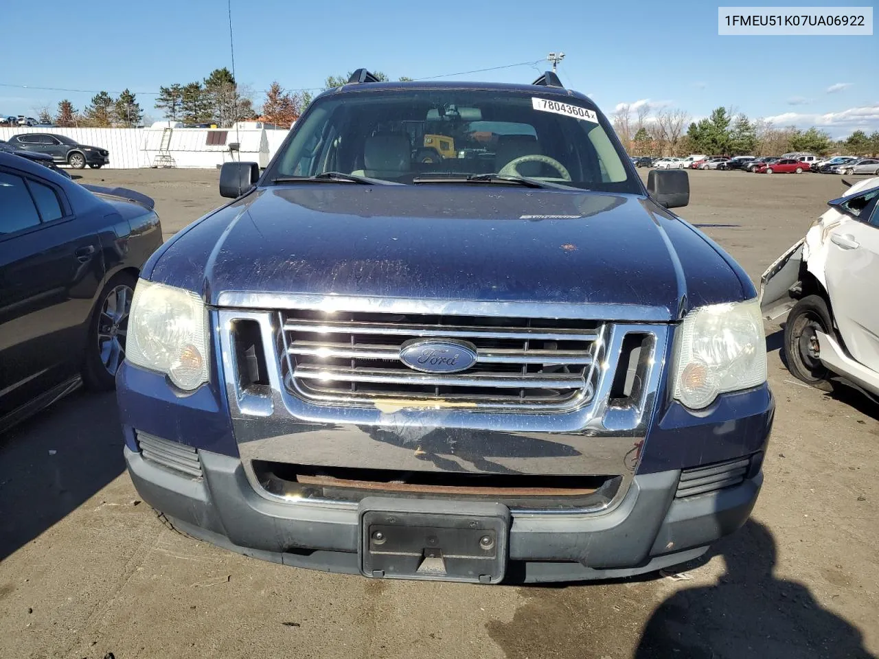 2007 Ford Explorer Sport Trac Xlt VIN: 1FMEU51K07UA06922 Lot: 78043604