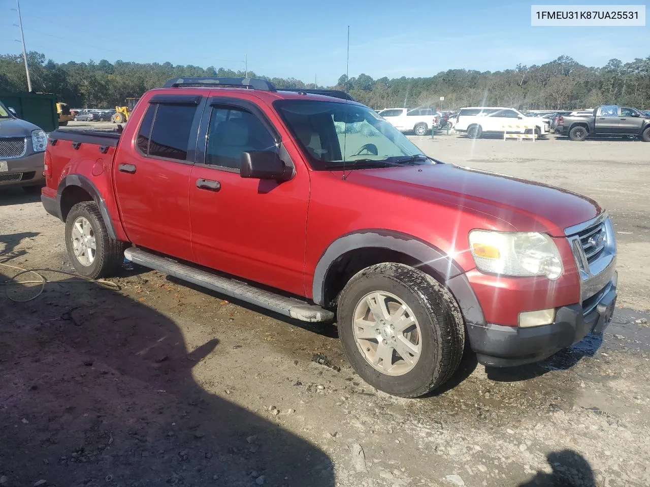 2007 Ford Explorer Sport Trac Xlt VIN: 1FMEU31K87UA25531 Lot: 80214744