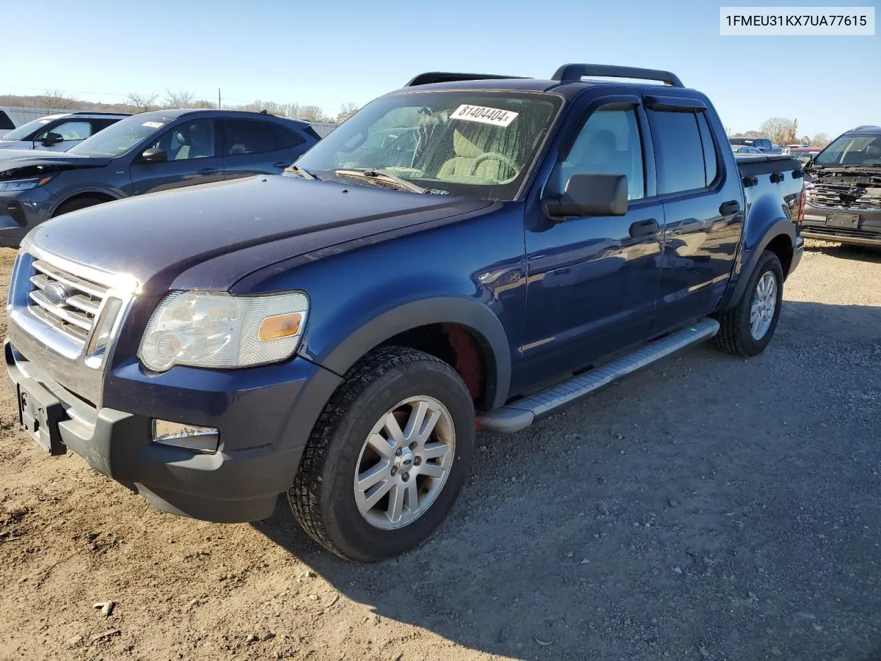 2007 Ford Explorer Sport Trac Xlt VIN: 1FMEU31KX7UA77615 Lot: 81404404