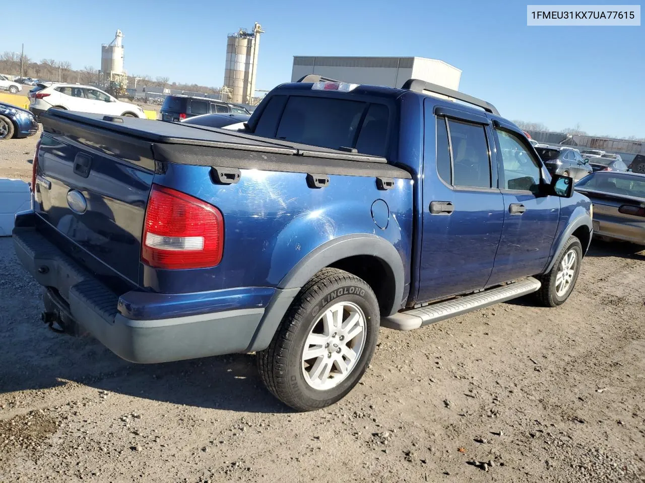 2007 Ford Explorer Sport Trac Xlt VIN: 1FMEU31KX7UA77615 Lot: 81404404