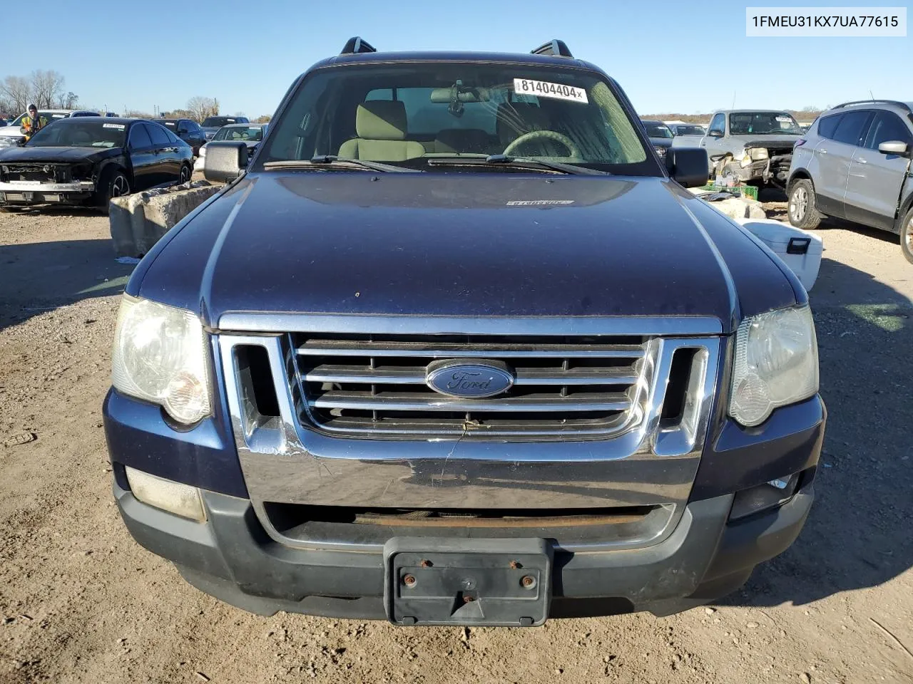 2007 Ford Explorer Sport Trac Xlt VIN: 1FMEU31KX7UA77615 Lot: 81404404