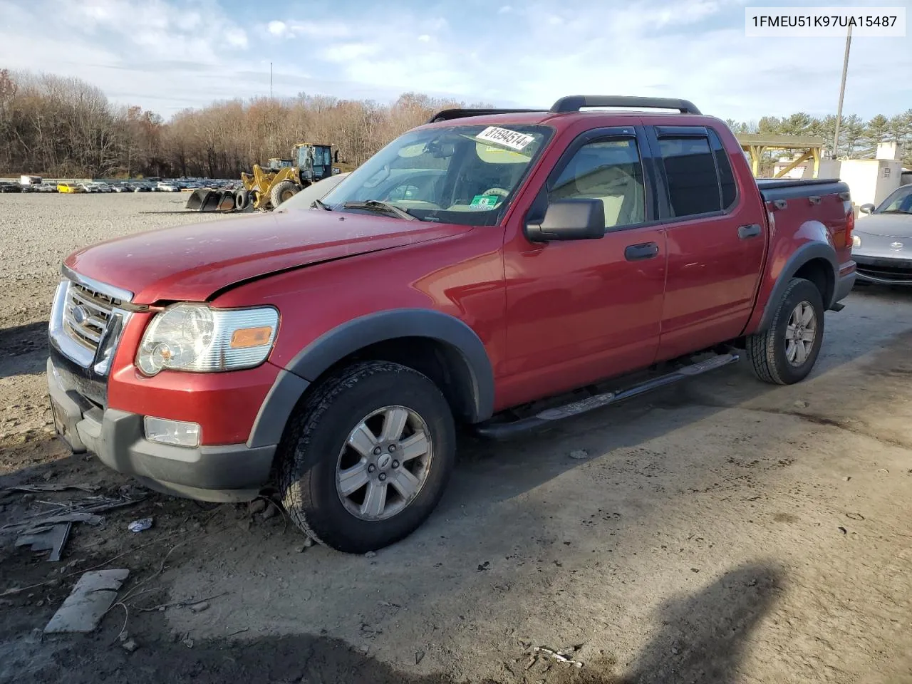 2007 Ford Explorer Sport Trac Xlt VIN: 1FMEU51K97UA15487 Lot: 81594514