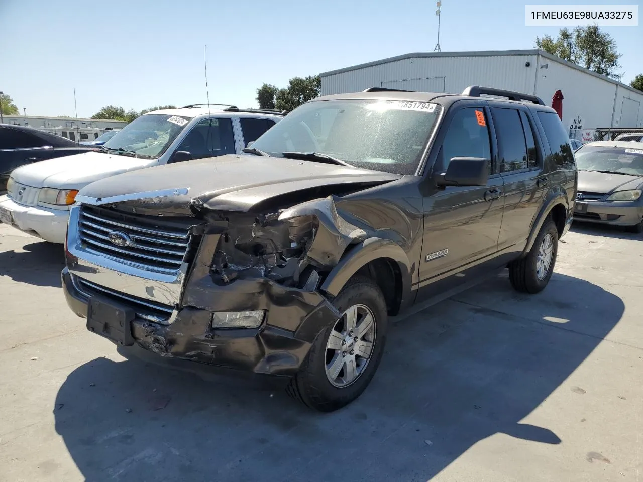 2008 Ford Explorer Xlt VIN: 1FMEU63E98UA33275 Lot: 65851794