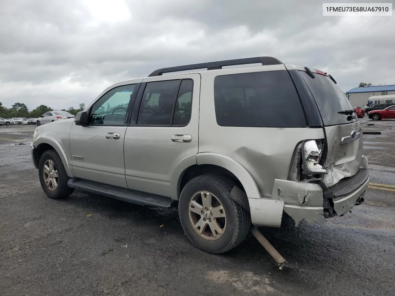 2008 Ford Explorer Xlt VIN: 1FMEU73E68UA67910 Lot: 66920194