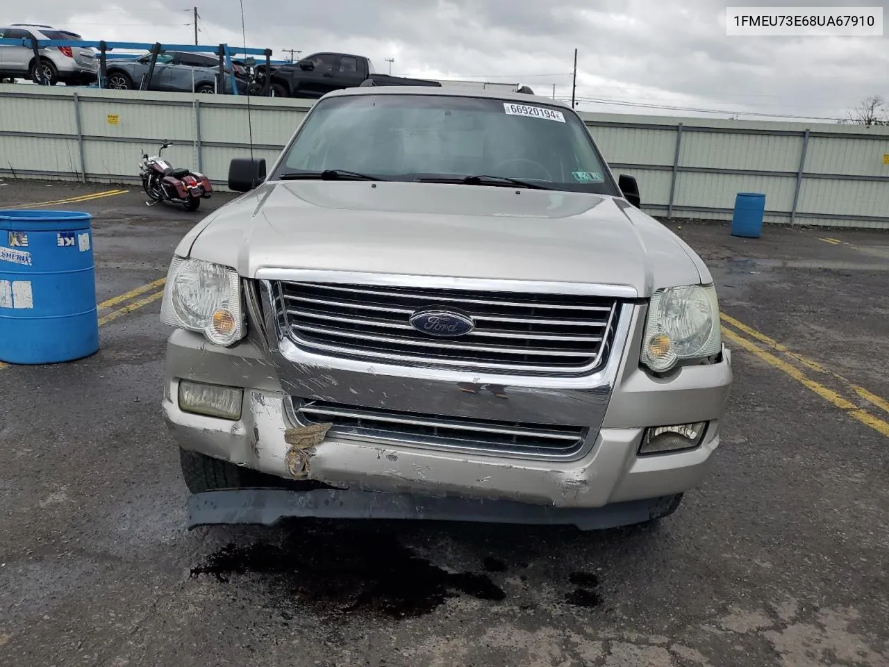 2008 Ford Explorer Xlt VIN: 1FMEU73E68UA67910 Lot: 66920194