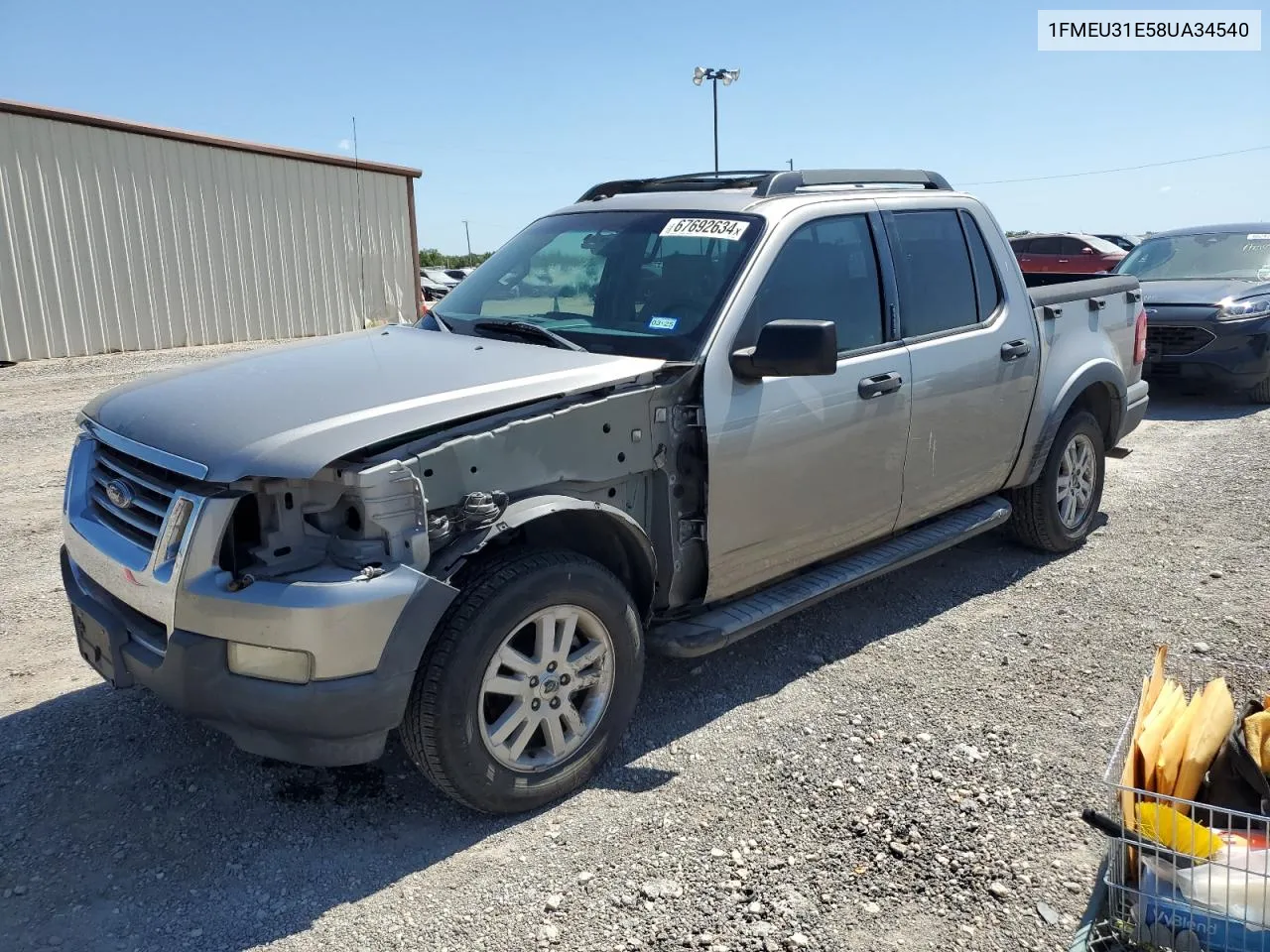 2008 Ford Explorer Sport Trac Xlt VIN: 1FMEU31E58UA34540 Lot: 67692634