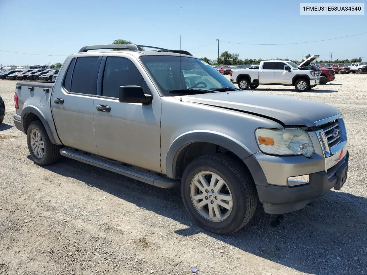 2008 Ford Explorer Sport Trac Xlt VIN: 1FMEU31E58UA34540 Lot: 67692634