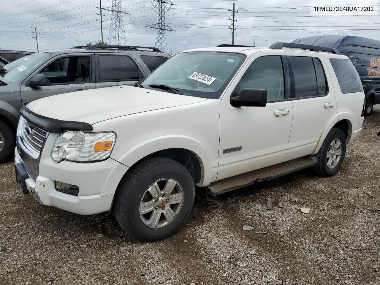 2008 Ford Explorer Xlt VIN: 1FMEU73E48UA17202 Lot: 69723824