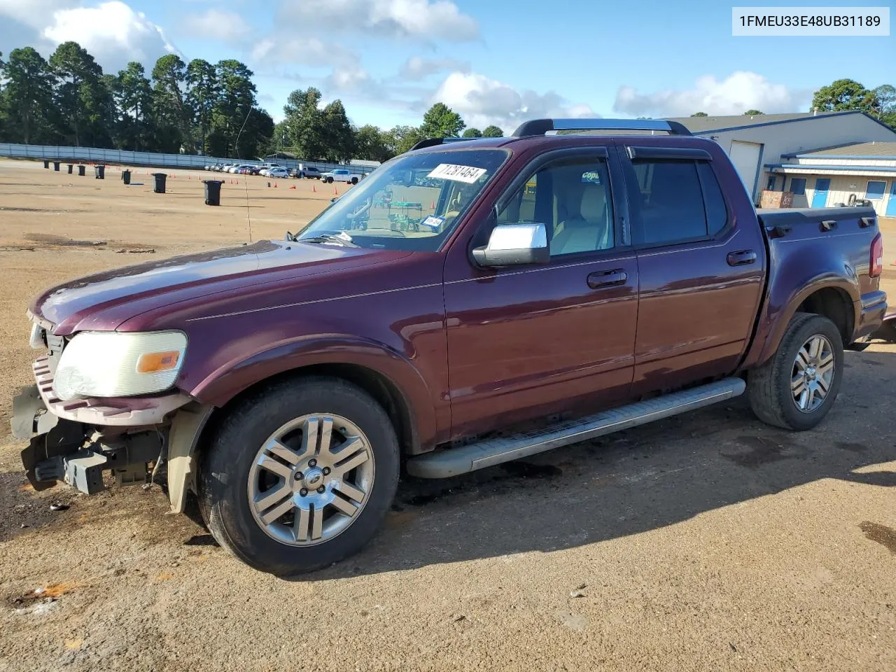 2008 Ford Explorer Sport Trac Limited VIN: 1FMEU33E48UB31189 Lot: 71281464