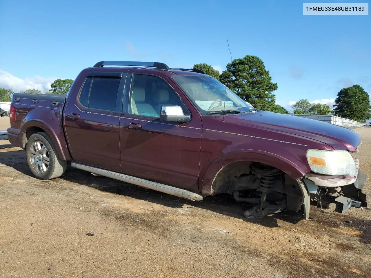 2008 Ford Explorer Sport Trac Limited VIN: 1FMEU33E48UB31189 Lot: 71281464