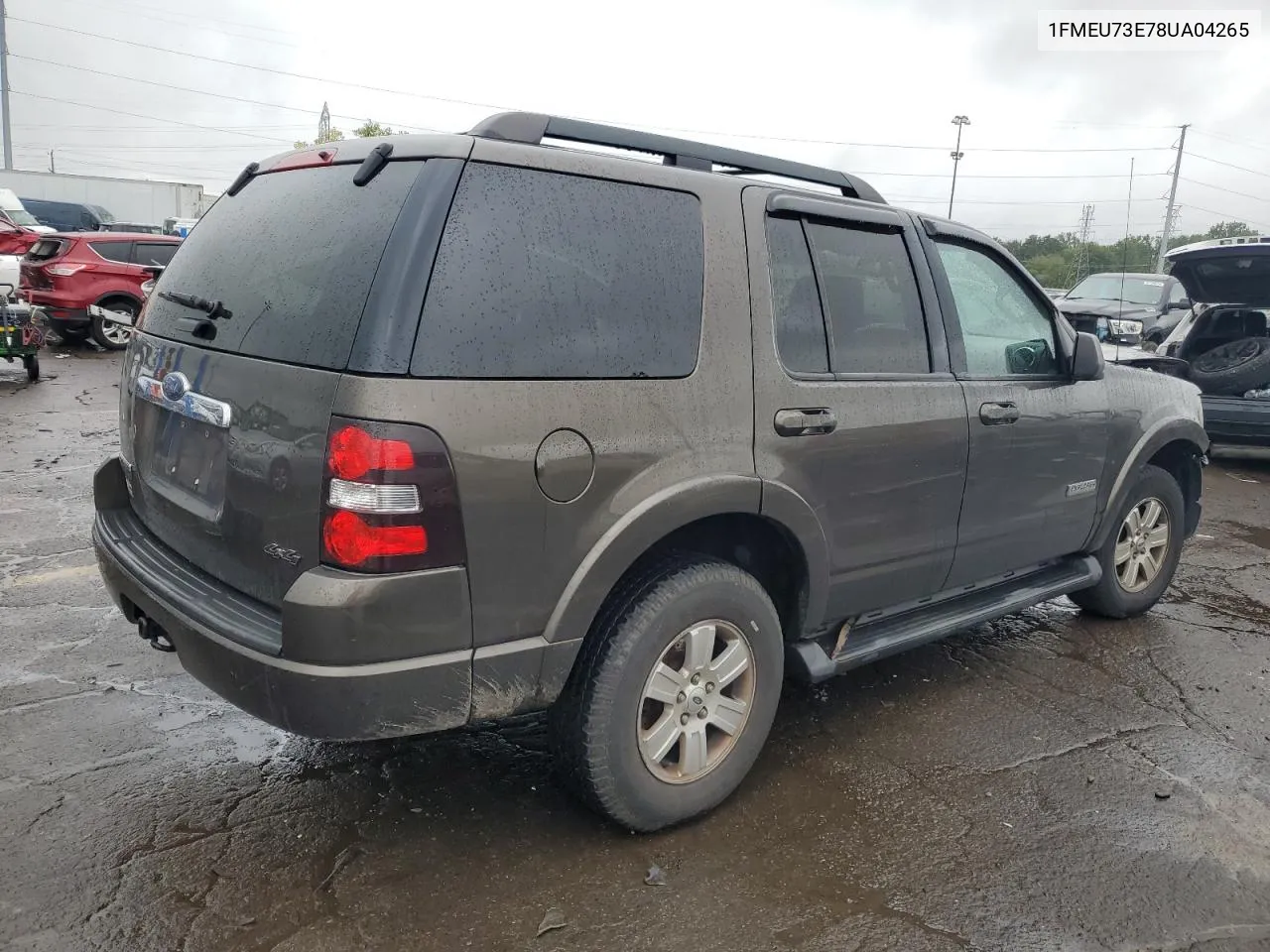 2008 Ford Explorer Xlt VIN: 1FMEU73E78UA04265 Lot: 72638984