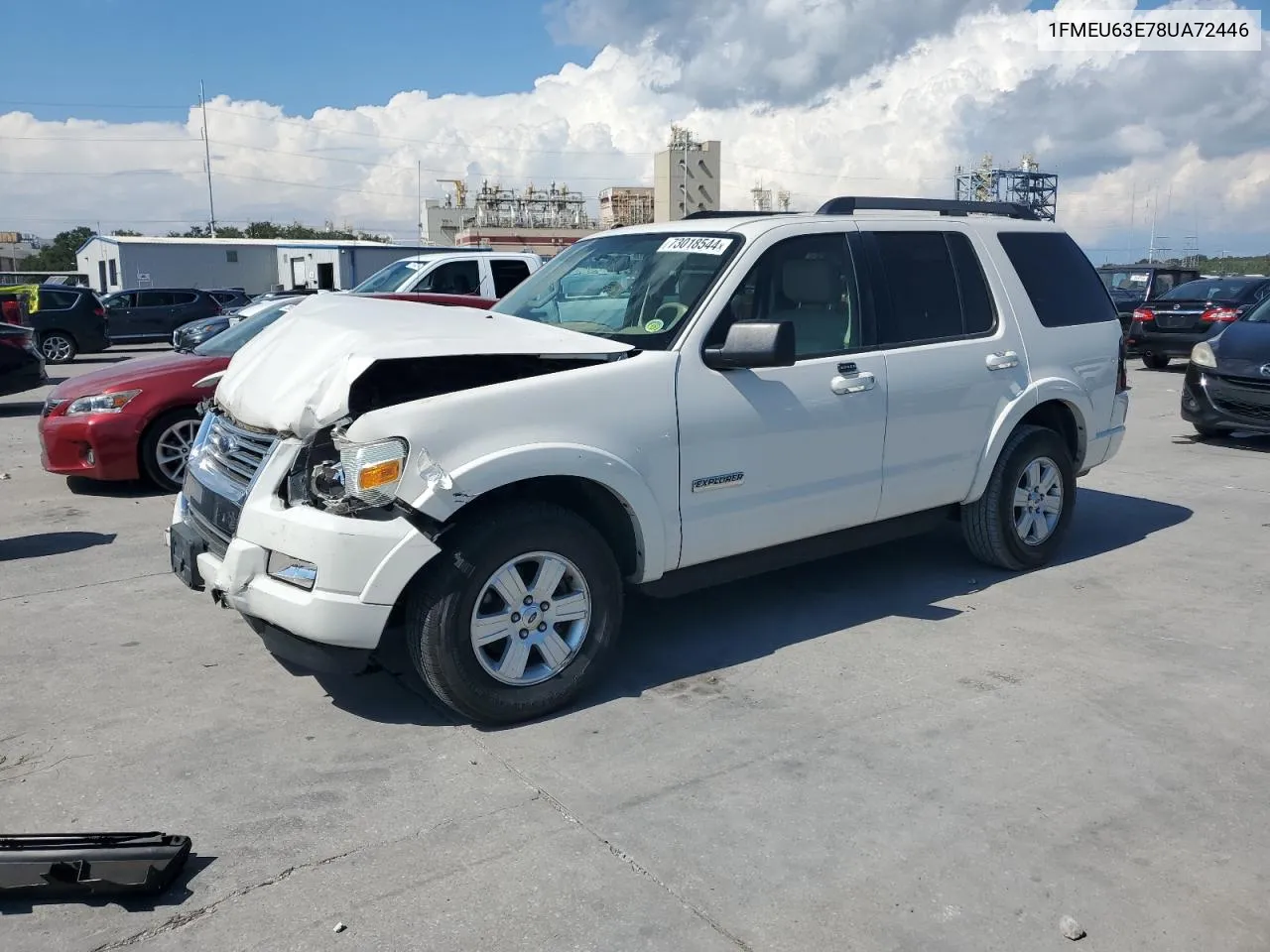 2008 Ford Explorer Xlt VIN: 1FMEU63E78UA72446 Lot: 73018544