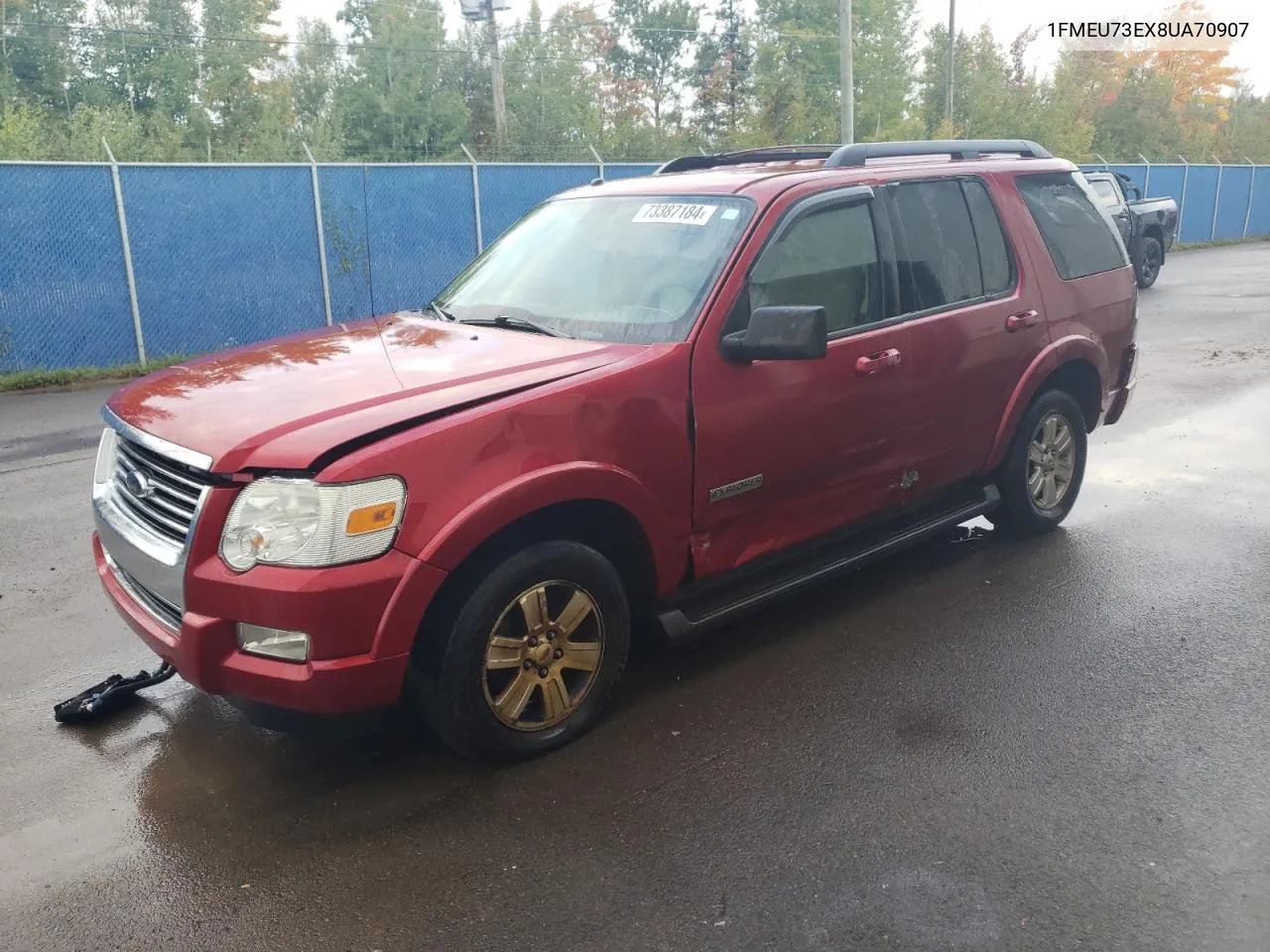 2008 Ford Explorer Xlt VIN: 1FMEU73EX8UA70907 Lot: 73387184