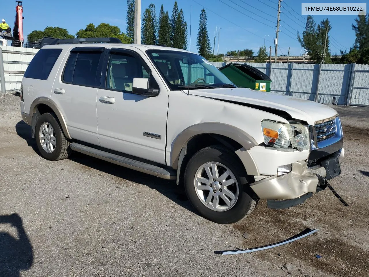 2008 Ford Explorer Eddie Bauer VIN: 1FMEU74E68UB10222 Lot: 74057674