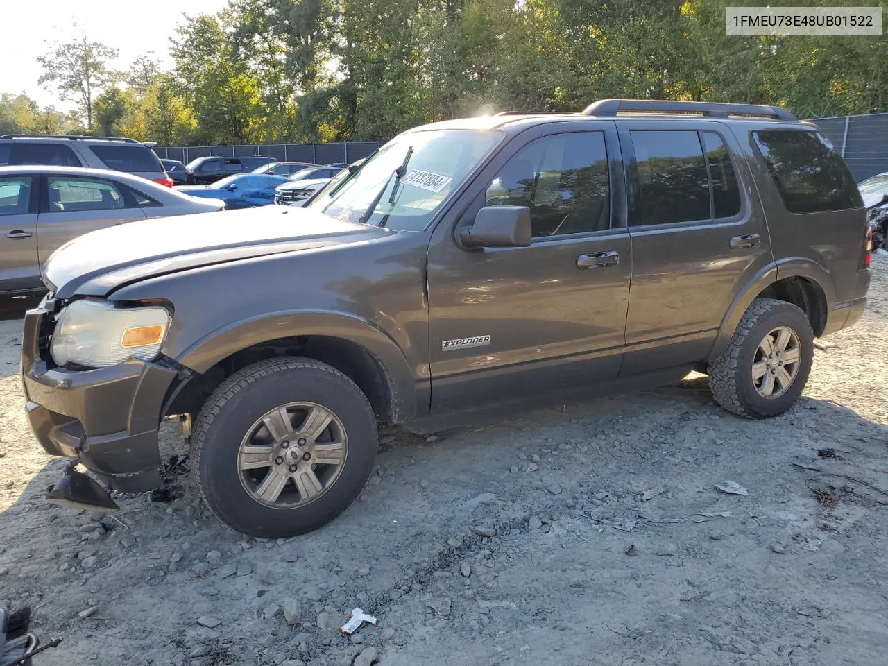 2008 Ford Explorer Xlt VIN: 1FMEU73E48UB01522 Lot: 74137884