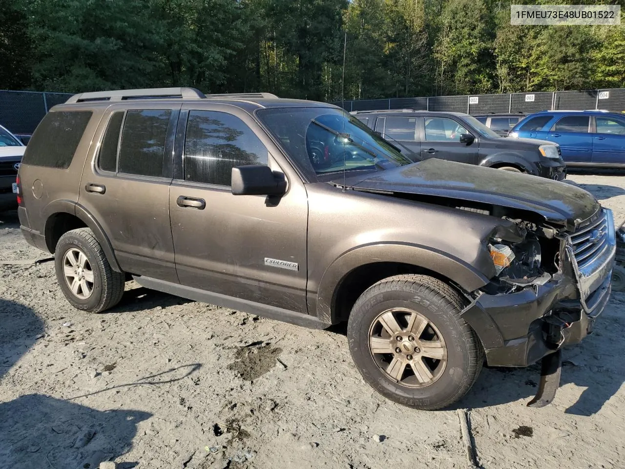 2008 Ford Explorer Xlt VIN: 1FMEU73E48UB01522 Lot: 74137884