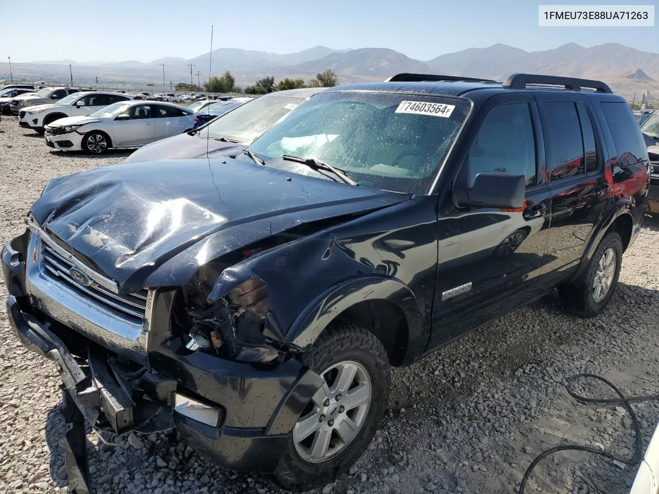 2008 Ford Explorer Xlt VIN: 1FMEU73E88UA71263 Lot: 74603564