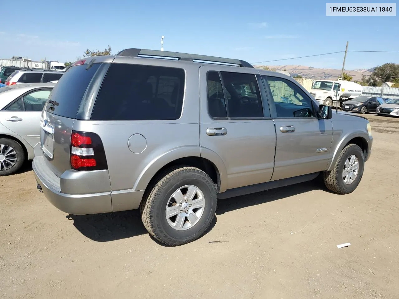 2008 Ford Explorer Xlt VIN: 1FMEU63E38UA11840 Lot: 74846594