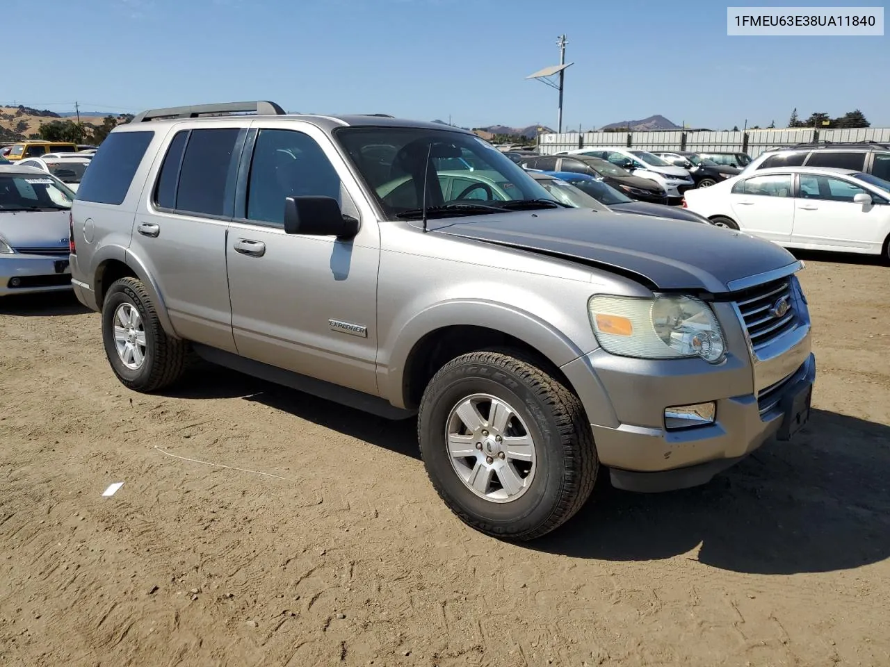 2008 Ford Explorer Xlt VIN: 1FMEU63E38UA11840 Lot: 74846594