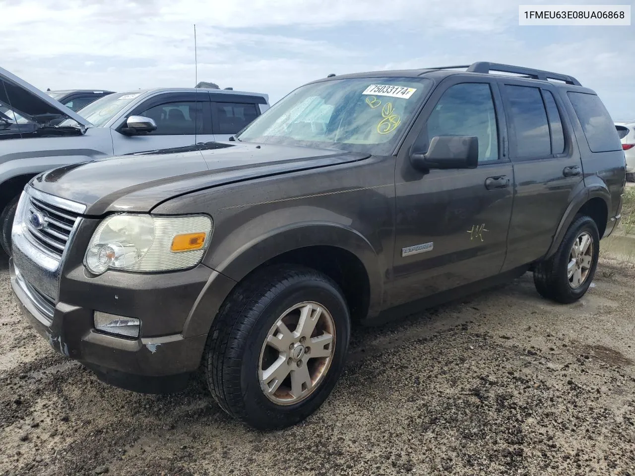 2008 Ford Explorer Xlt VIN: 1FMEU63E08UA06868 Lot: 75033174