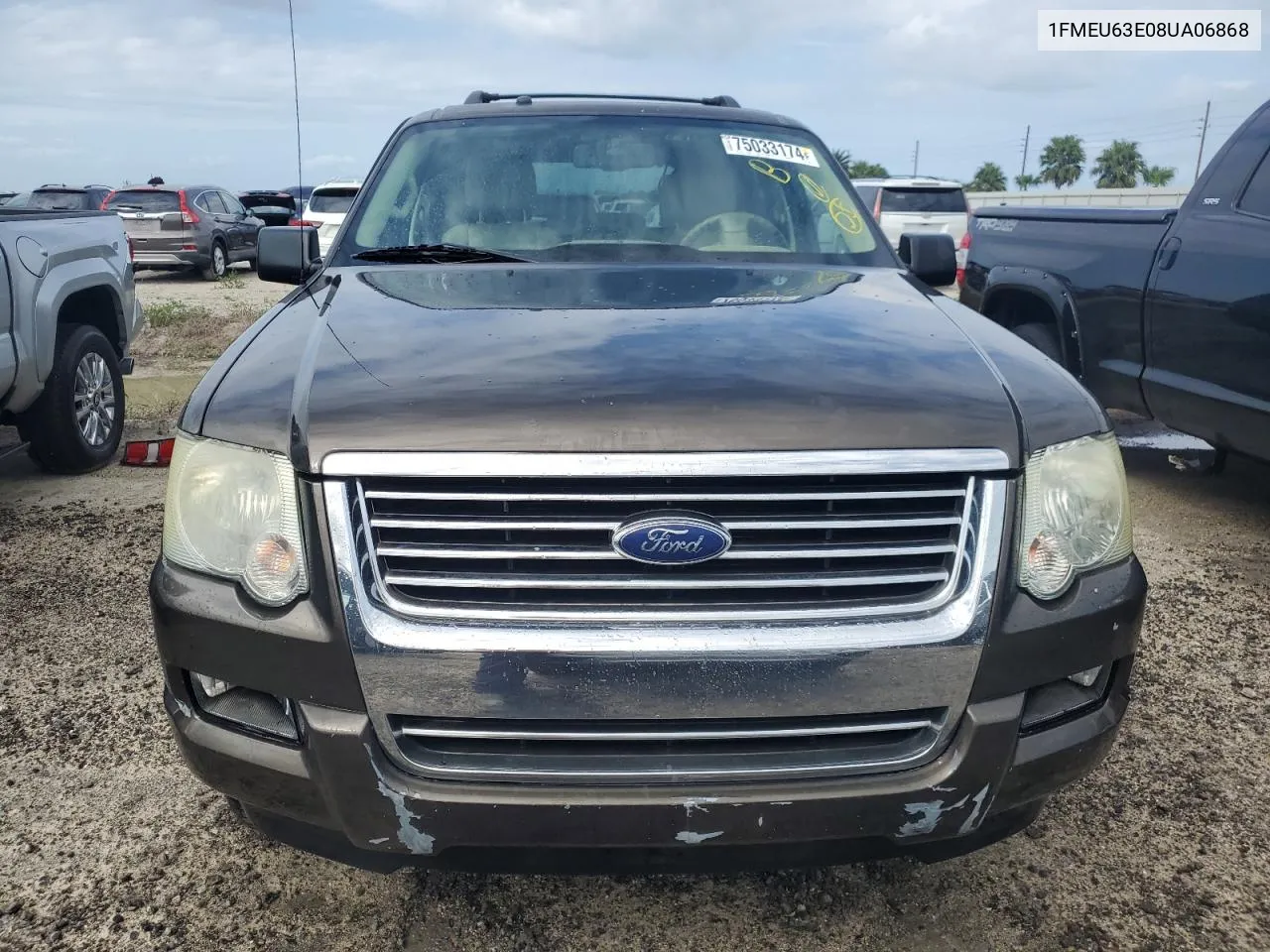 2008 Ford Explorer Xlt VIN: 1FMEU63E08UA06868 Lot: 75033174