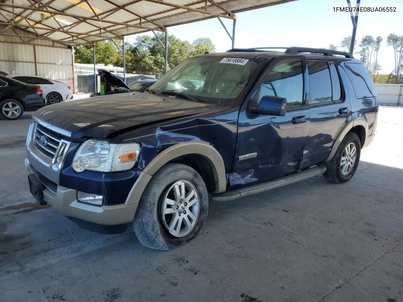 2008 Ford Explorer Eddie Bauer VIN: 1FMEU74E08UA06552 Lot: 75618884