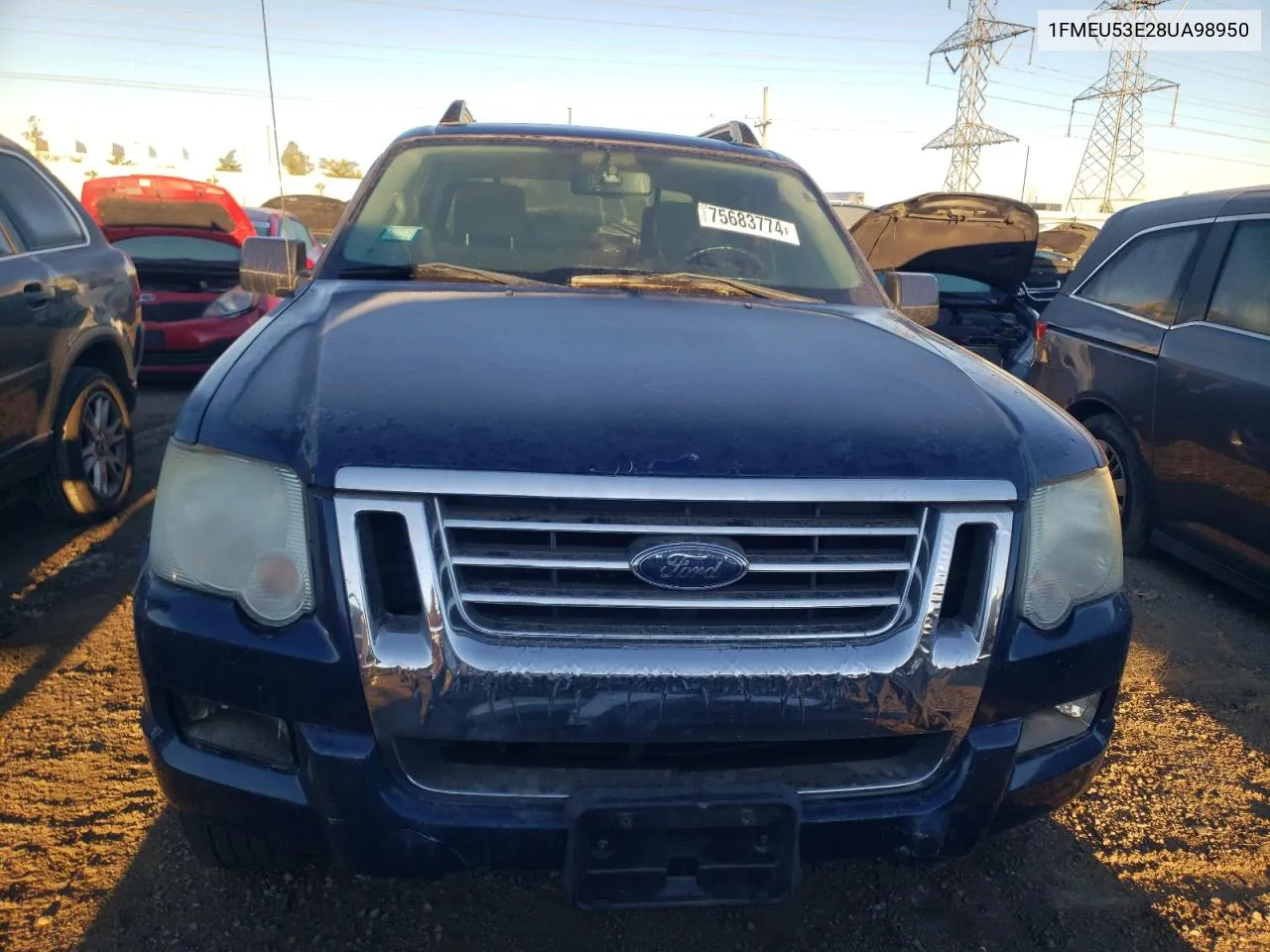 2008 Ford Explorer Sport Trac Limited VIN: 1FMEU53E28UA98950 Lot: 75683774