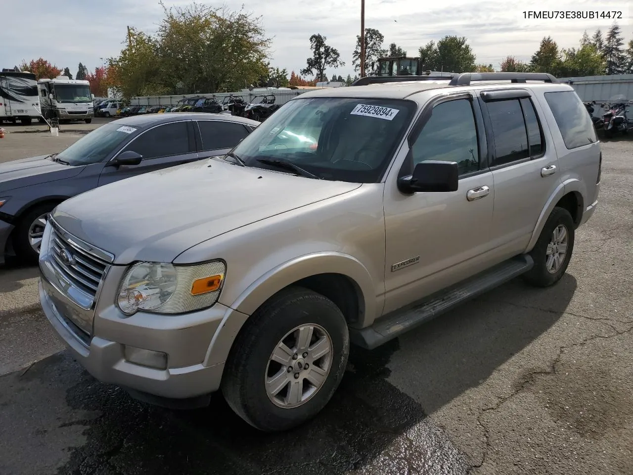 2008 Ford Explorer Xlt VIN: 1FMEU73E38UB14472 Lot: 75929894